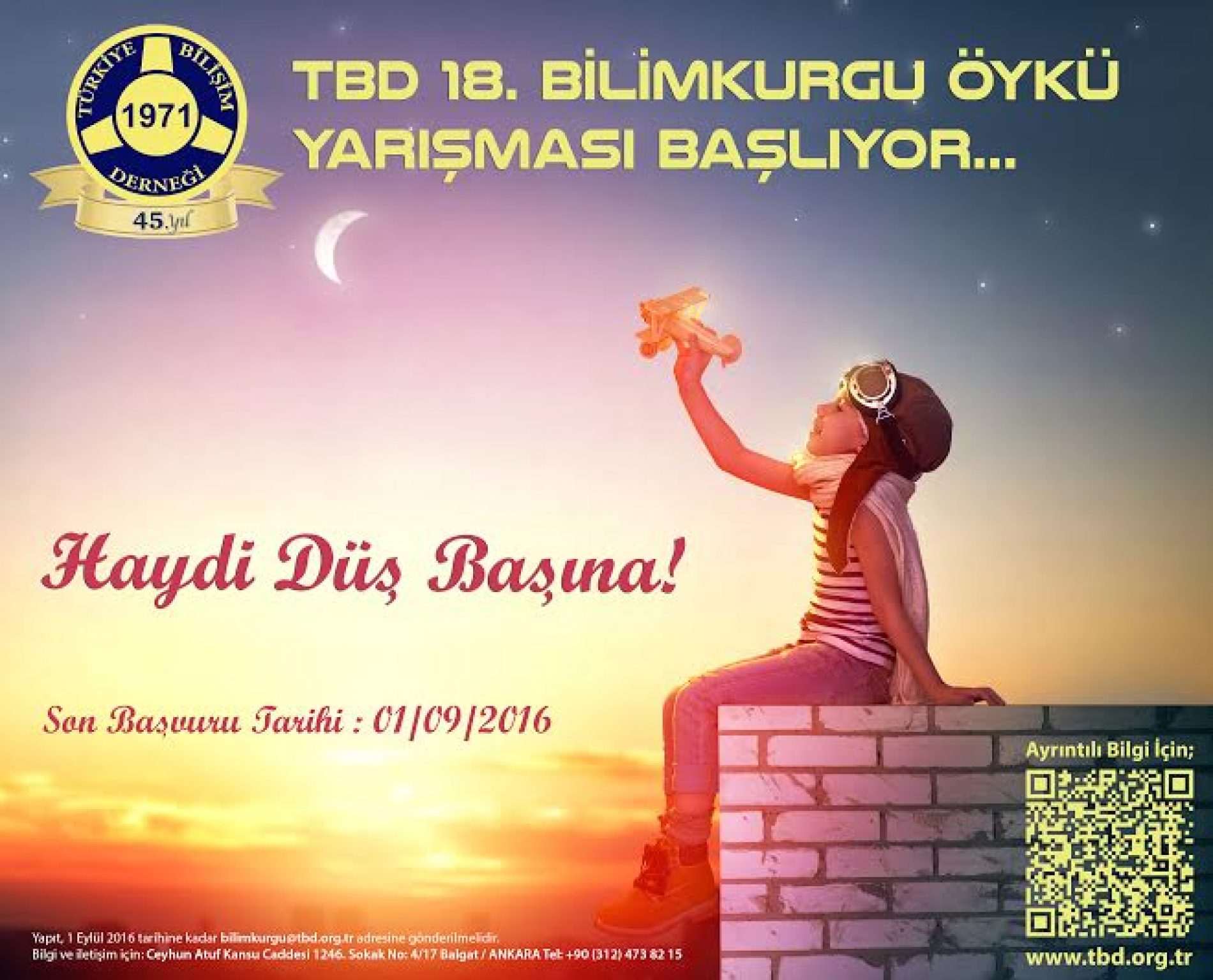 TBD 18. Bilimkurgu Öykü Yarışması Başlıyor.. “Haydi Düş Başına!”