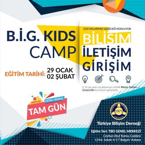 TBD’den B.İ.G. Kids Camp Eğitimi