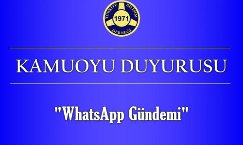 Kamuoyu Duyurusu – WhatsApp Gündemi